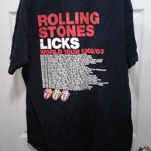 Rolling Stones  Licks World Tour 2002/03 Tee Shirt   2XL